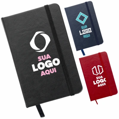 Caderneta de Couro Sintético Com Personalização Uv Led Colorida