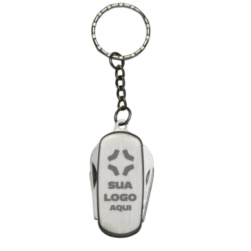 Chaveiro Metal Canivete 4 Funções Personalizado