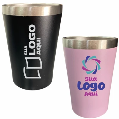 Copo Duplo Inox 350ml Personalizado 