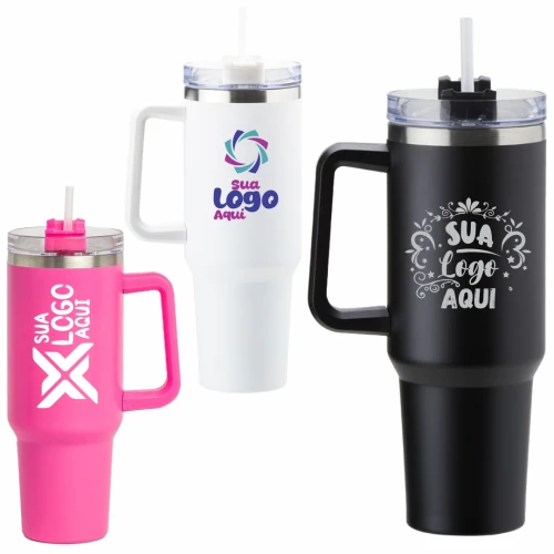 Caneca Térmica 1,2L Com Canudo Personalizada