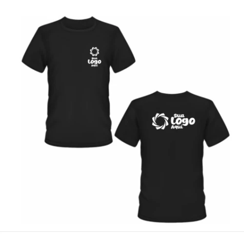 Camiseta Uniforme 100% Algodão Fio Penteado Personalizada