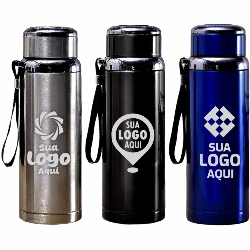 Garrafa Térmica Esportiva 1L Aço Inoxidável Personalizada