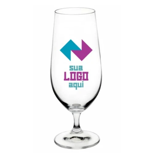 Taça de Cristal Ecológica Cerveja 400ml Personalização UV LED